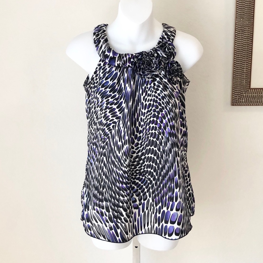 Iz Byer Animal Print Sleeveless Blouse